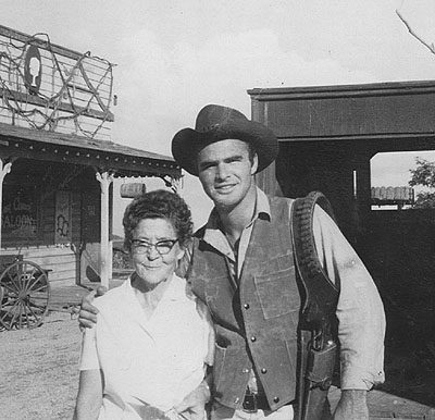 Grandma Skaggs with Burt Reynolds, about 1965